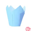 Tulipas para Mini Muffins Azules - 50 Unidades