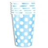 Vasos de Papel Celestes con Lunares 350 ml 6 ud