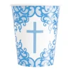 Vasos de Papel Comunión Azul 8 ud