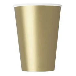 Vasos de Papel Dorados 270 ml 14 ud