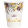 Vasos de papel Gold Merry Christmas 10 ud