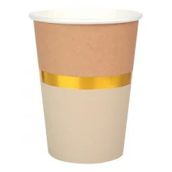 Vasos de Papel Navidad Chic Natural 10 ud