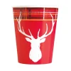 Vasos de Papel Reno Navidad 8 ud