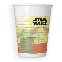 Vasos de Plástico Star Wars Mandalorian 8 ud