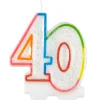 Vela 40 años Multicolor