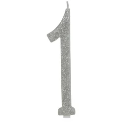 Vela Brillante Plata Nº 1 12 cm