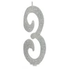 Vela Brillante Plata Nº 3 12 cm