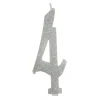 Vela Brillante Plata Nº 4 12 cm