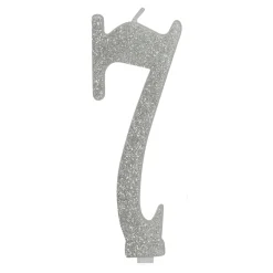 Vela Brillante Plata Nº 7 12 cm