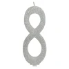 Vela Brillante Plata Nº 8 12 cm