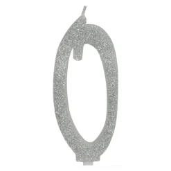 Vela Brillante Plata Nº 0 12 cm