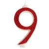 Vela Brillante Roja Nº 9 12 cm