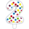 Vela Confeti Nº 2 - 6 cm