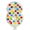 Vela Confeti Nº 8 - 6 cm