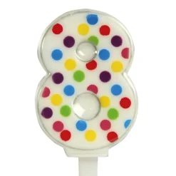 Vela Confeti Nº 8 - 6 cm