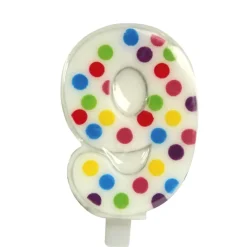 Vela Confeti Nº 9 - 6 cm