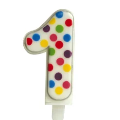 Vela Confeti Nº 1 - 6 cm