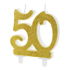 Vela 50 Cumpleaños Dorada