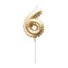 Vela Cumpleaños Globo Dorada - Número 6