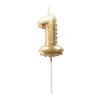 Vela Cumpleaños Globo Dorada - Número 1