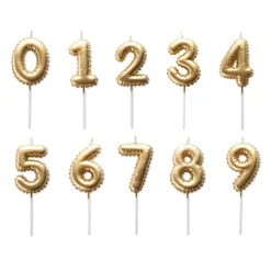 Vela Cumpleaños Globo Dorada - Número 1