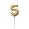 Vela Cumpleaños Globo Dorada - Número 5