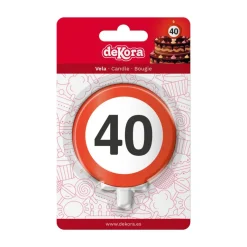 Vela 40 Cumpleaños Señal Prohibido