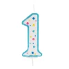 Vela de Cumpleaños 1 Azul