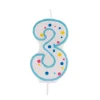 Vela de Cumpleaños 3 Azul
