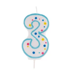 Vela de Cumpleaños 3 Azul