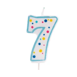 Vela de Cumpleaños 7 Azul