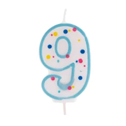 Vela de cumpleaños 9 Azul