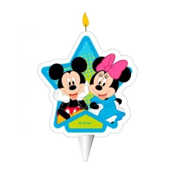 Vela de Cumpleaños Mickey y Minnie 7 cm