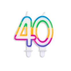 Vela de Cumpleaños Multicolor 40
