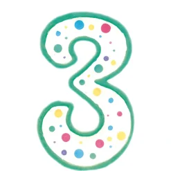 Vela de cumpleaños Nº 3 verde