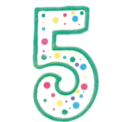 Vela de cumpleaños Nº 5 verde