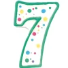 Vela de cumpleaños Nº 7 verde