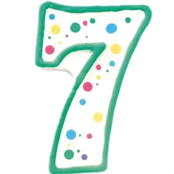 Vela de cumpleaños Nº 7 verde