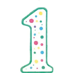 Vela de cumpleaños Nº 1 verde