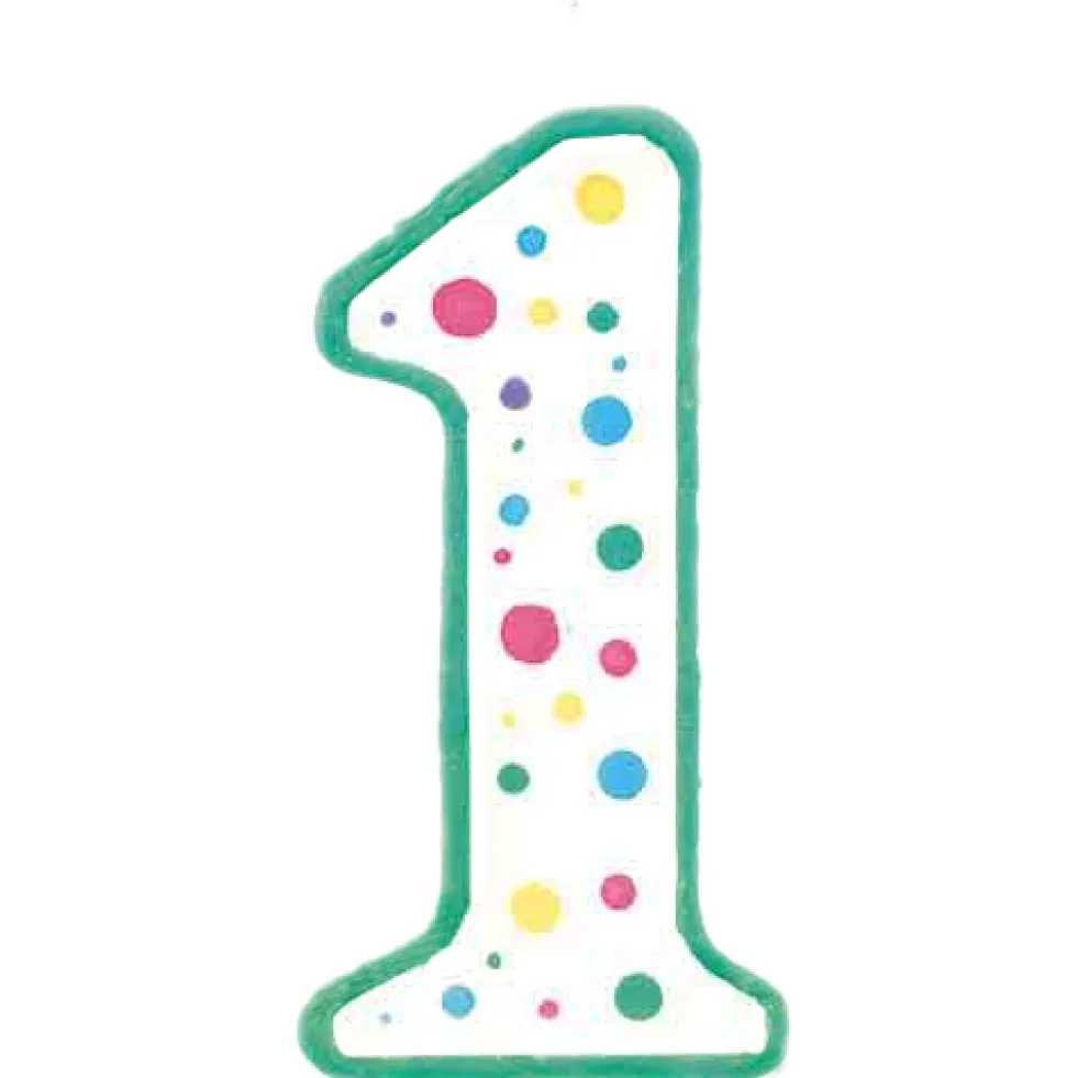 Vela de cumpleaños Nº 1 verde