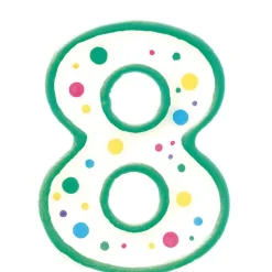 Vela de cumpleaños Nº 8 verde