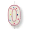 Vela de Cumpleaños 0 Rosa