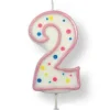 Vela de Cumpleaños 2 Rosa