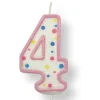 Vela de Cumpleaños 4 Rosa