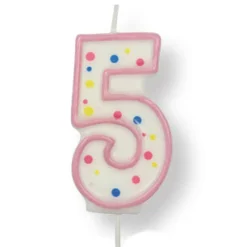 Vela de Cumpleaños 5 Rosa