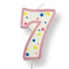 Vela de Cumpleaños 7 Rosa