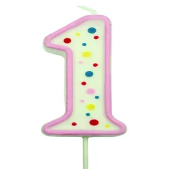 Vela de Cumpleaños 1 Rosa