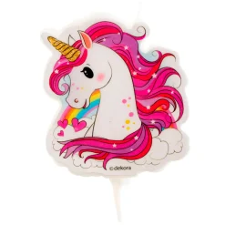 Vela de Cumpleaños Unicornio 2D 7 cm - Dekora