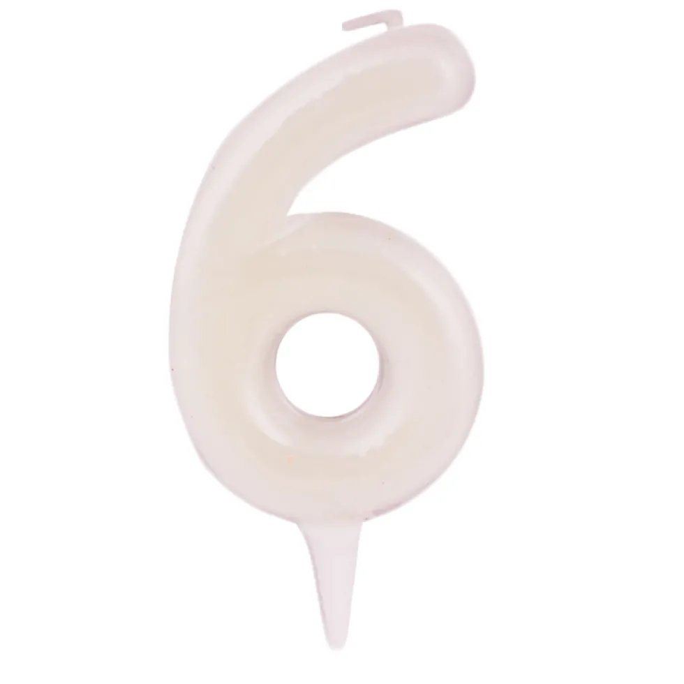Vela Fluorescente Nº 6 - 6 cm - Dekora