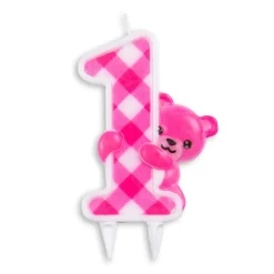 Vela Jumbo Número 1 Rosa